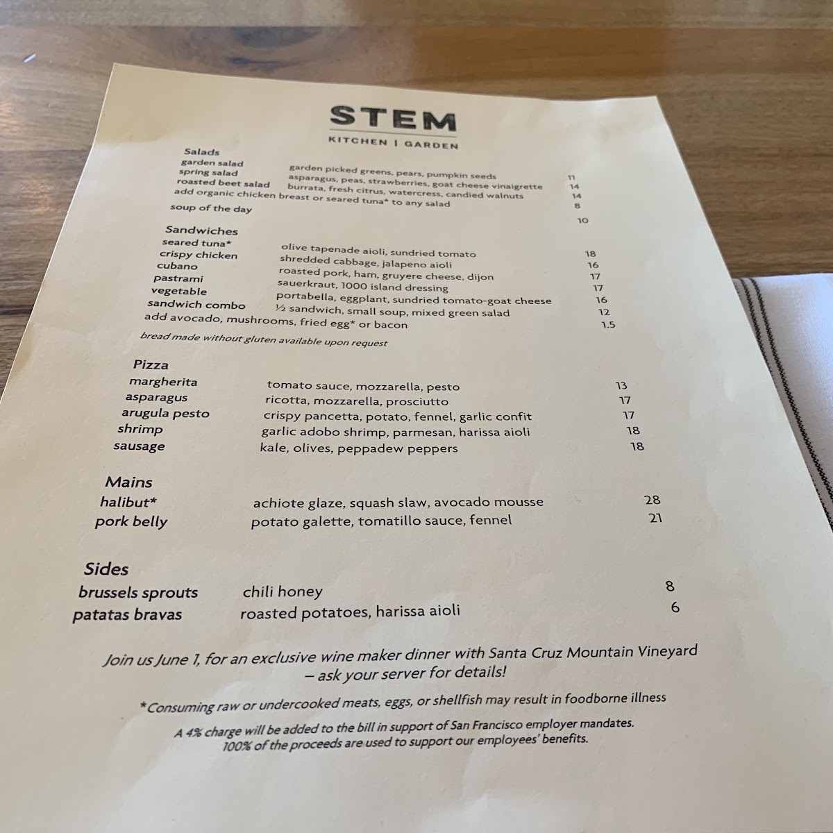 Menu - Stem Kitchen | Garden photo 3